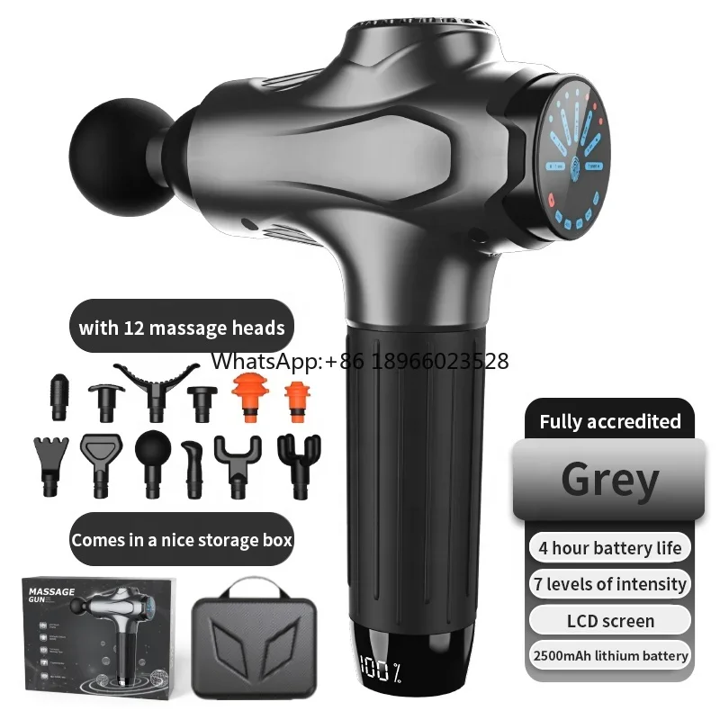 Professional Fascia Gun Gym Vibration Fitness Body Massager Deep Tissue Powerful Muscle Massage Gun