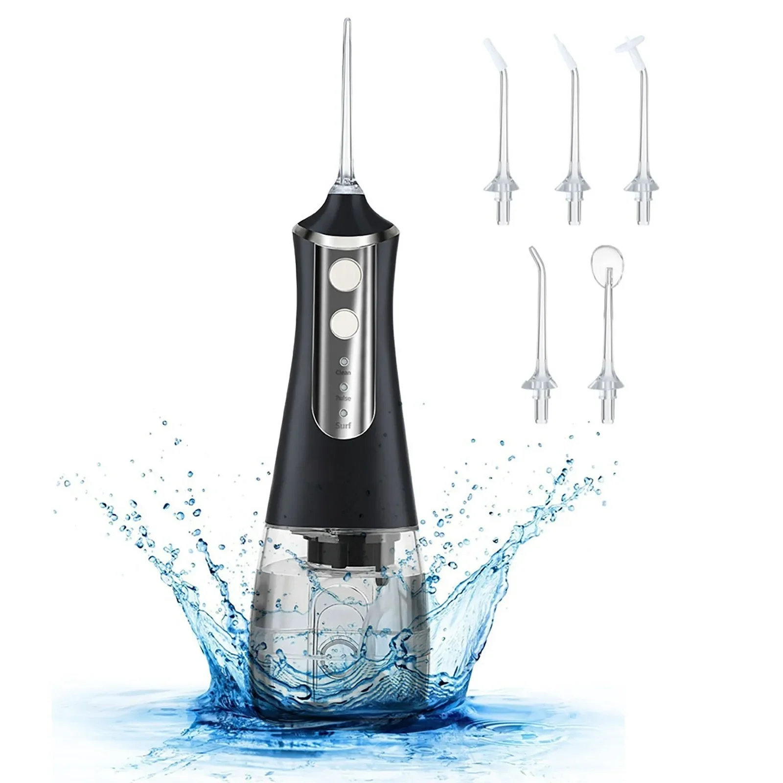 Orale Irrigator Usb Oplaadbare Water Flosser Draagbare Dentale Waterstraal 300Ml Watertank Waterdichte Tanden Reiniger Voor Mondverzorging