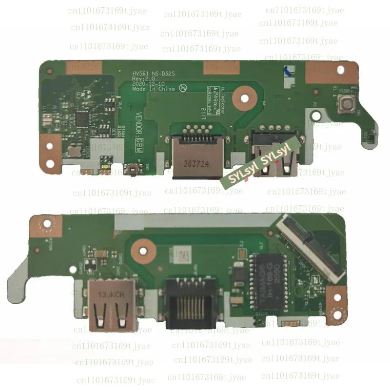 Оригинальная кнопка питания для Lenovo V15 G2 ALC 82KD, плата USB LAN HV561 NS-D525, протестирована, бесплатная доставка