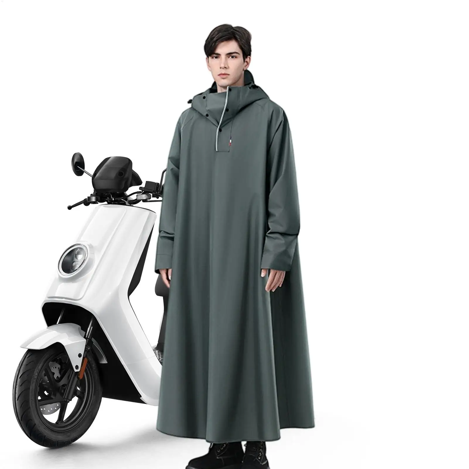 

Ponchos Adult Motorcycle Riding Raincoat Breathable Long Rain Poncho For Scooter Hunting Hiking Camping Cycling Mountain Outdoor