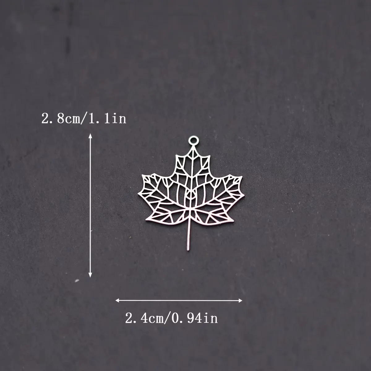 3pcs Maple Leaf Charms Stainless Steel Leaves Plant Pendant for DIY Jewelry Making Necklace Earrings Craft Findings Wholesale
