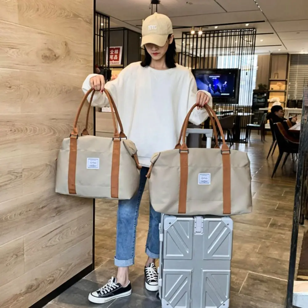 Premium Large Capacity Travel Bag Carry-On Oxford Cloth Cabin Tote Bags Adjustable Dry Wet Separated Commute Handbag Women