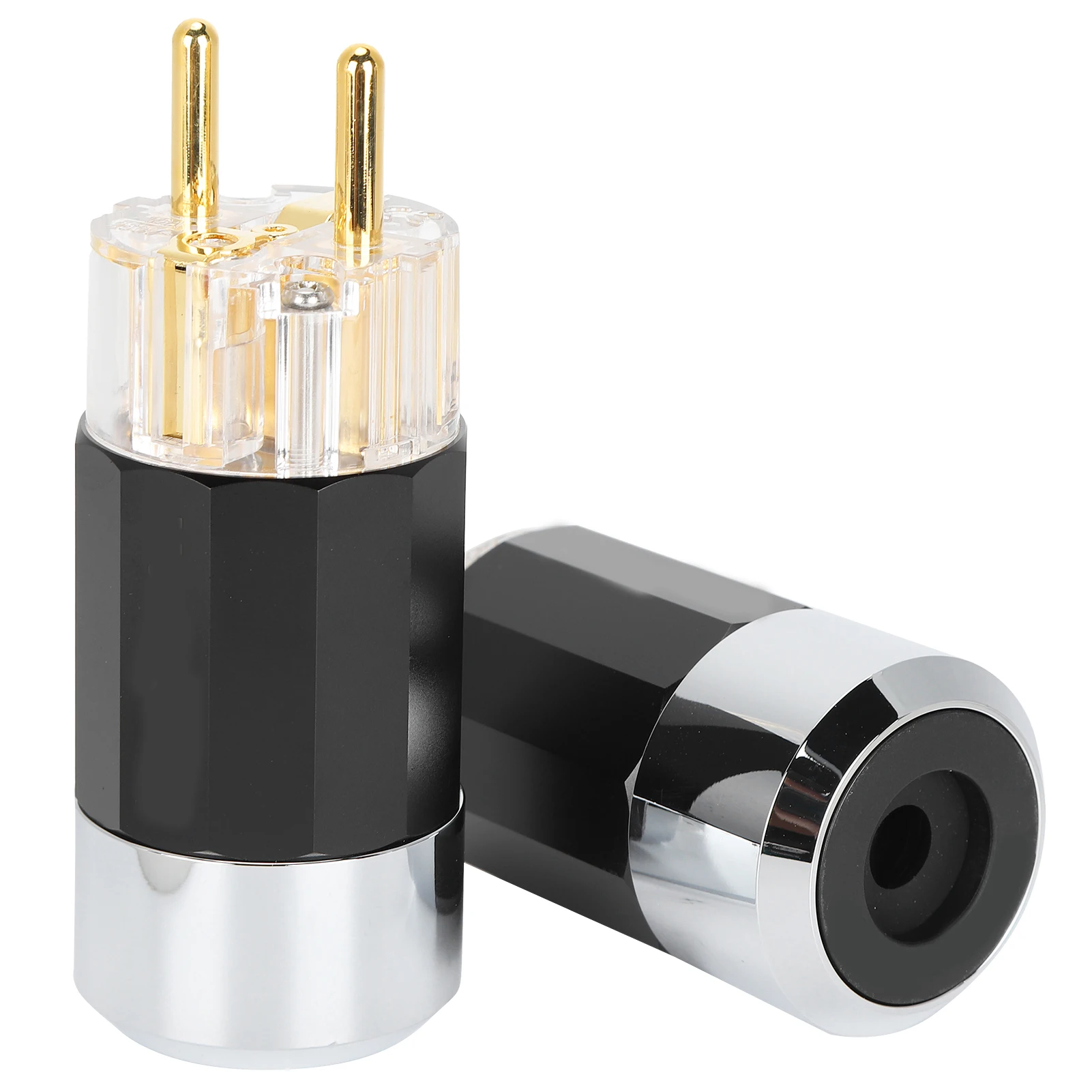 Pure Copper 24K Gold Plated Power Plug HIFI Audio Power Connector Plug Pure Copper Audio Power Plug