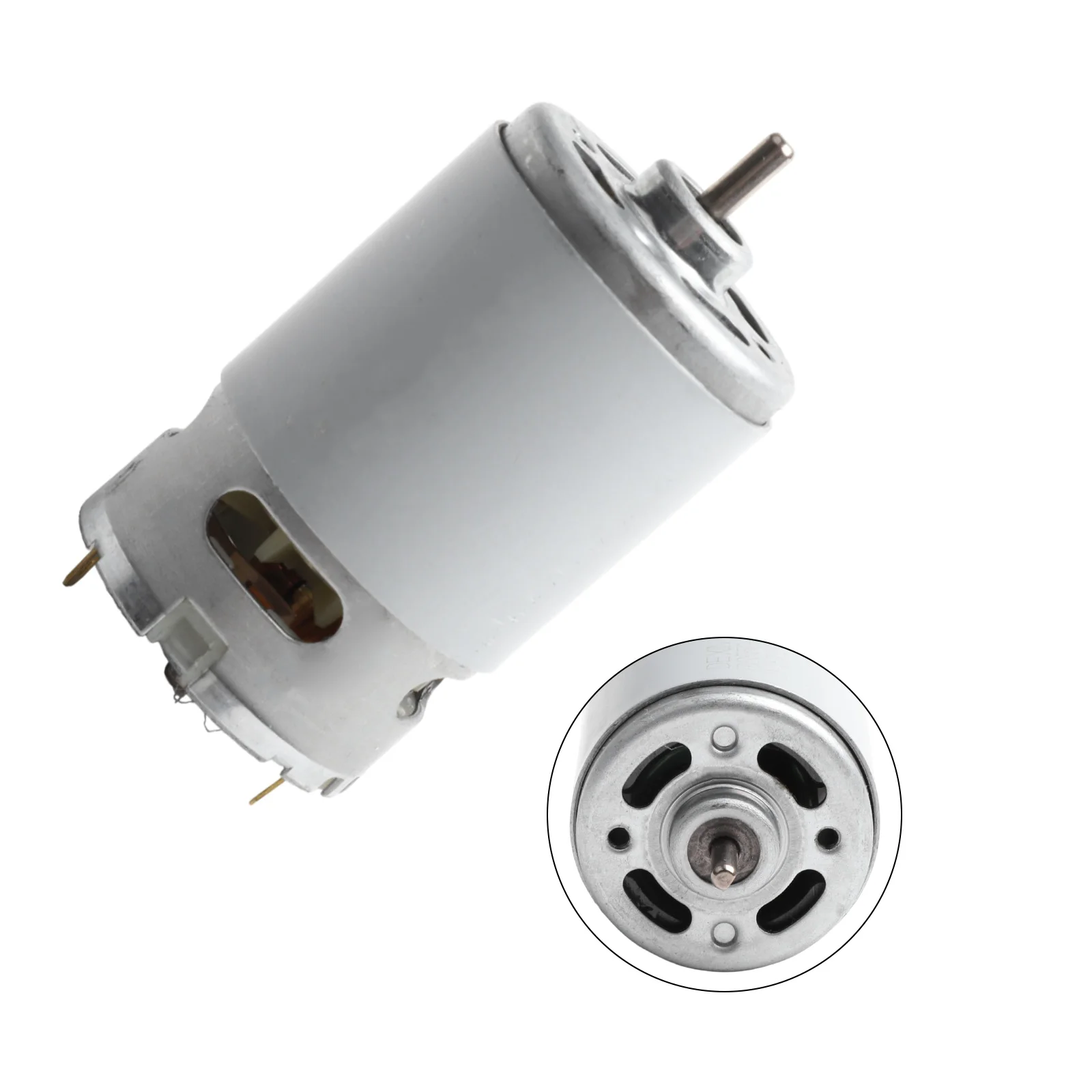 D-Shaped Shaft Motor RS550 Motor 20V Electric Motor Sliver High Quality Material Metal Material Brand New Sliver Color