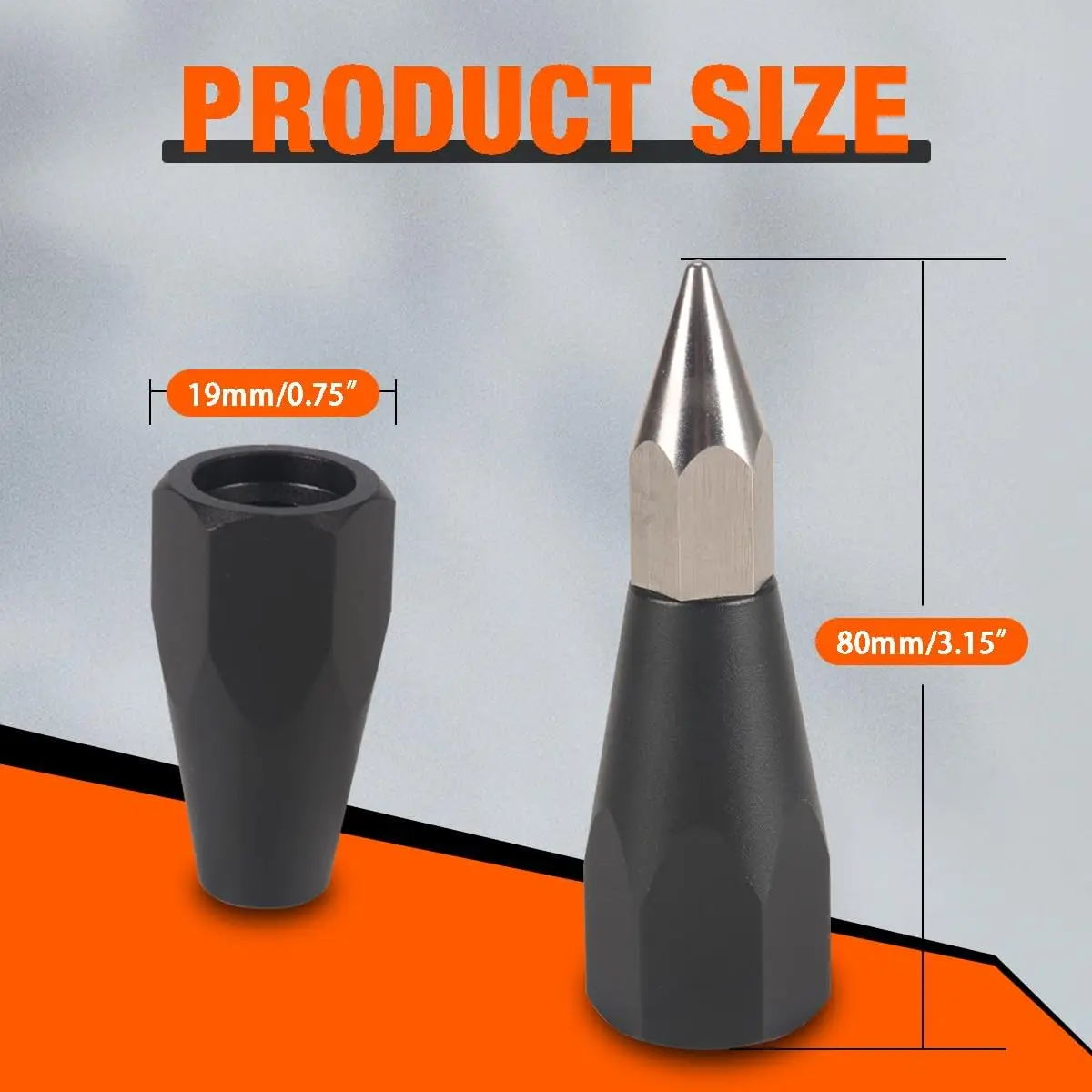 Replaceable Tip Of GPS Poles Prism Poles, Prism Pole Sharped Point Replaceable Tip Thread GPS Pole