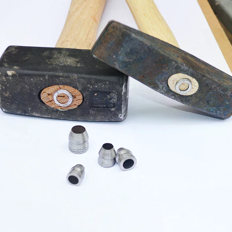 Safety Round Handle Wedges Steel Hammer Handle Splitting Wedge Set For Axe Claw Hammer Steel For Carpentry Maintenance 10pcs