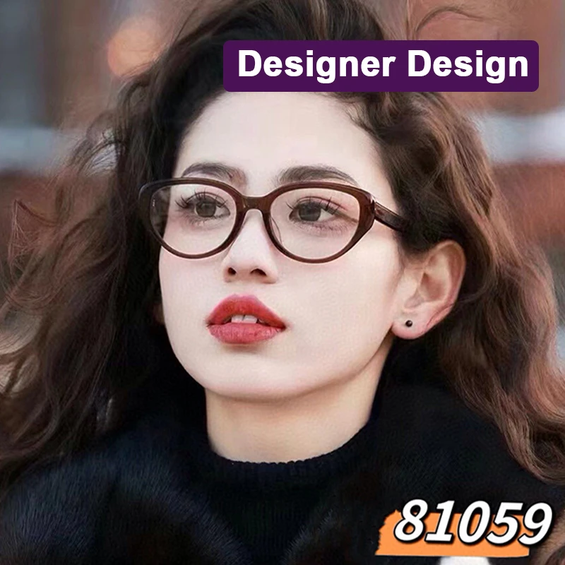 TR90 Ultra Light Cat's Eye Eyewear Brand Design Same Style Women Retro Cat Eye Glasses Fashion Girls Internet Celebrity Item