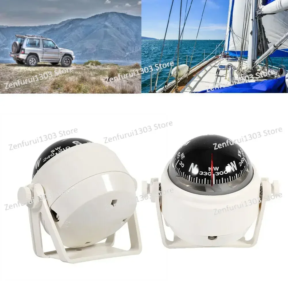 LED Light Electronic Vehicle, Car Navigation, Sea Marine Boat, Ship Compass Tools, White