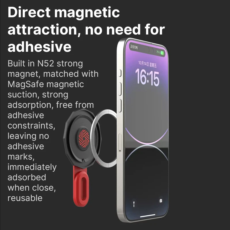 for MagSafe Phone Grip Stand, 3-in-1 Magnetic Finger Ring Holder Double-Sided Magnetic Phone Stand for iPhone 12 16 15 14 13 17