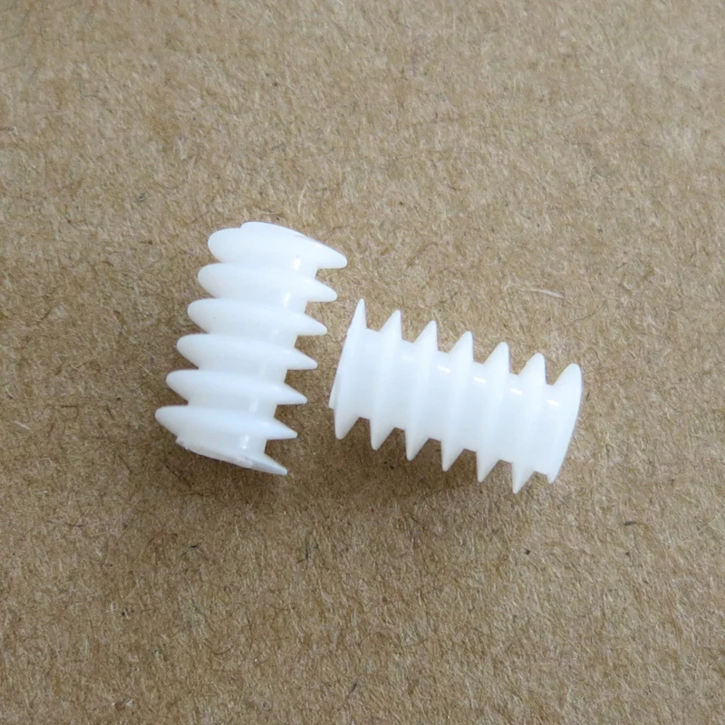 10pcs/lot White Right Hand Plastic 6*10 (2A) Worm Turbine 0.5 Module Reduction Gears DIY Model Parts..