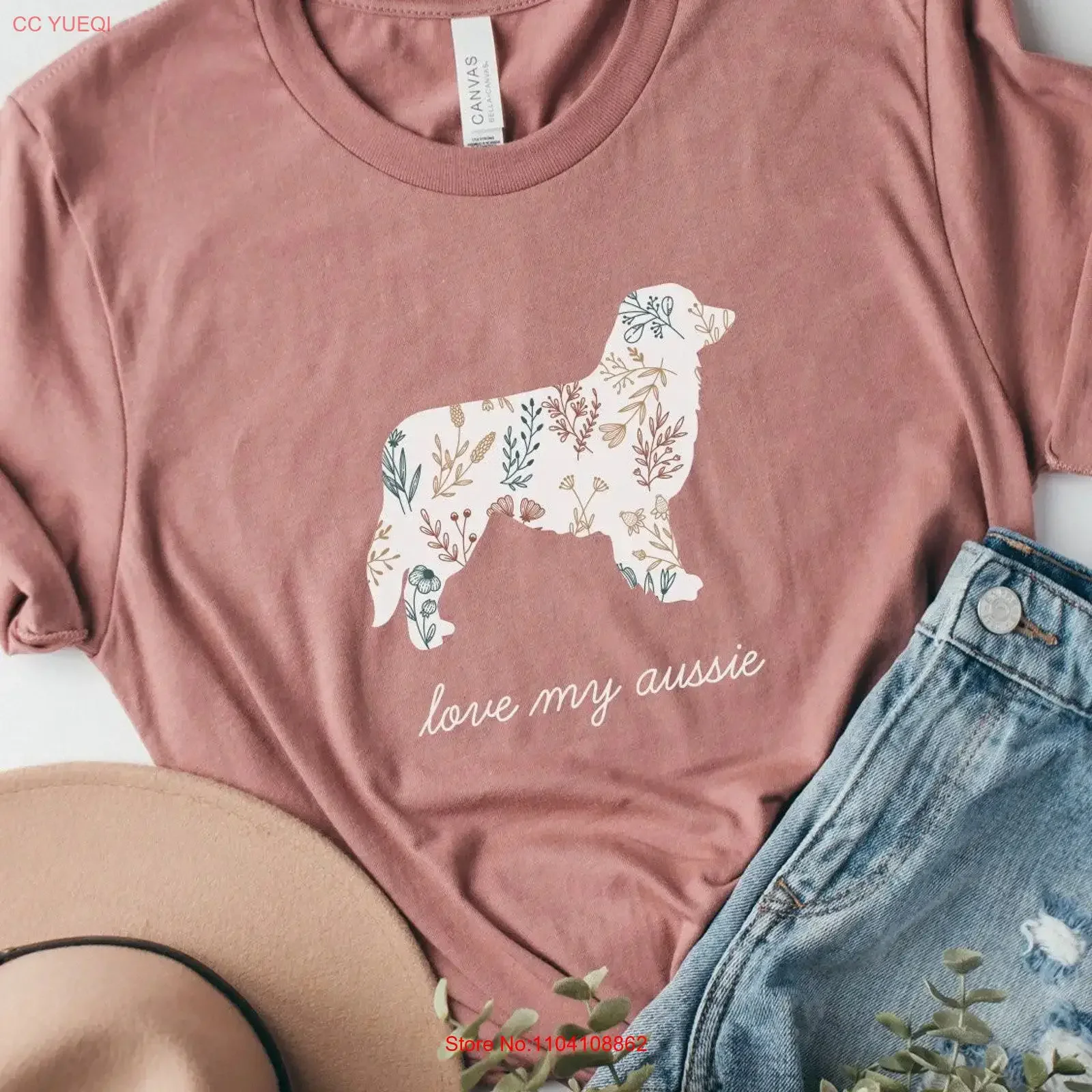 Aussie Dog Mom T Shirt Shepherd Lover Owner Australian Fur vintage Washed Slightly designer clothes Versatile Unisex homme