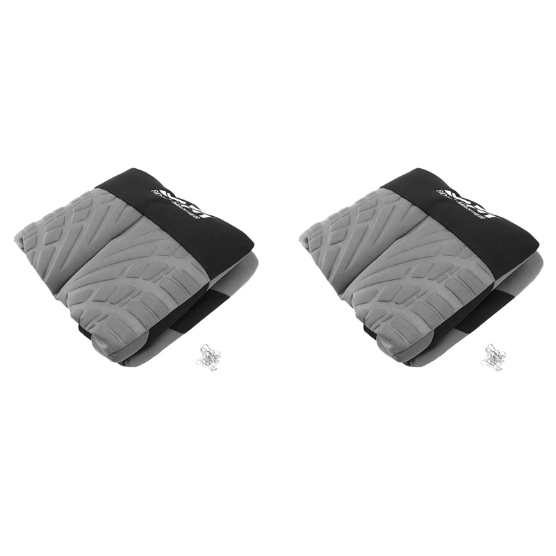 

8 PCS Full Gray Car Seat Cover Seat Protection Car Accessories With Letter Embroidery Front Seat