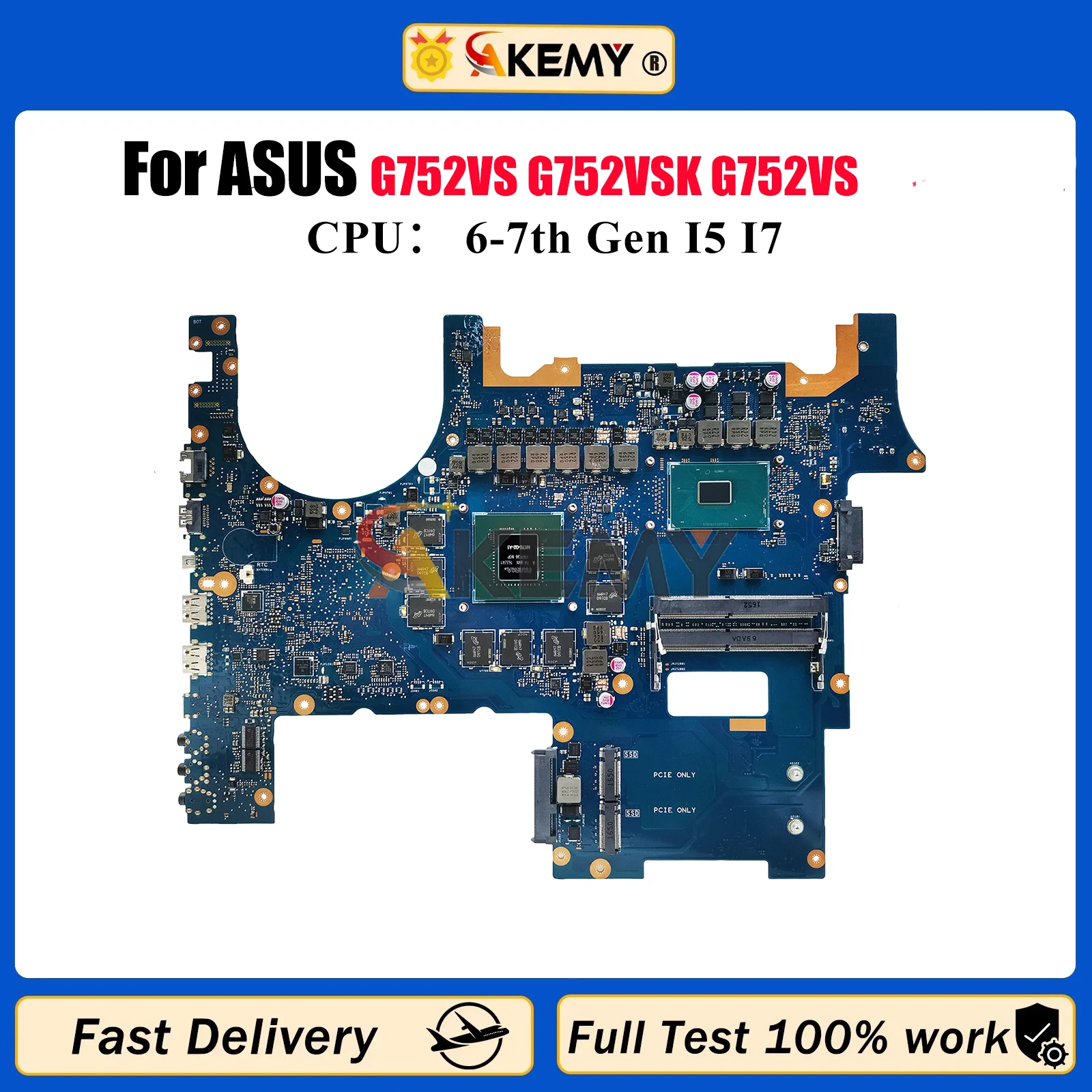 

G752VS Материнская плата для ноутбука ASUS ROG G752V GL752VW GL752VL G752VSK G752VS Материнская плата для ноутбука с процессором I5 I7 100% tests OK stk