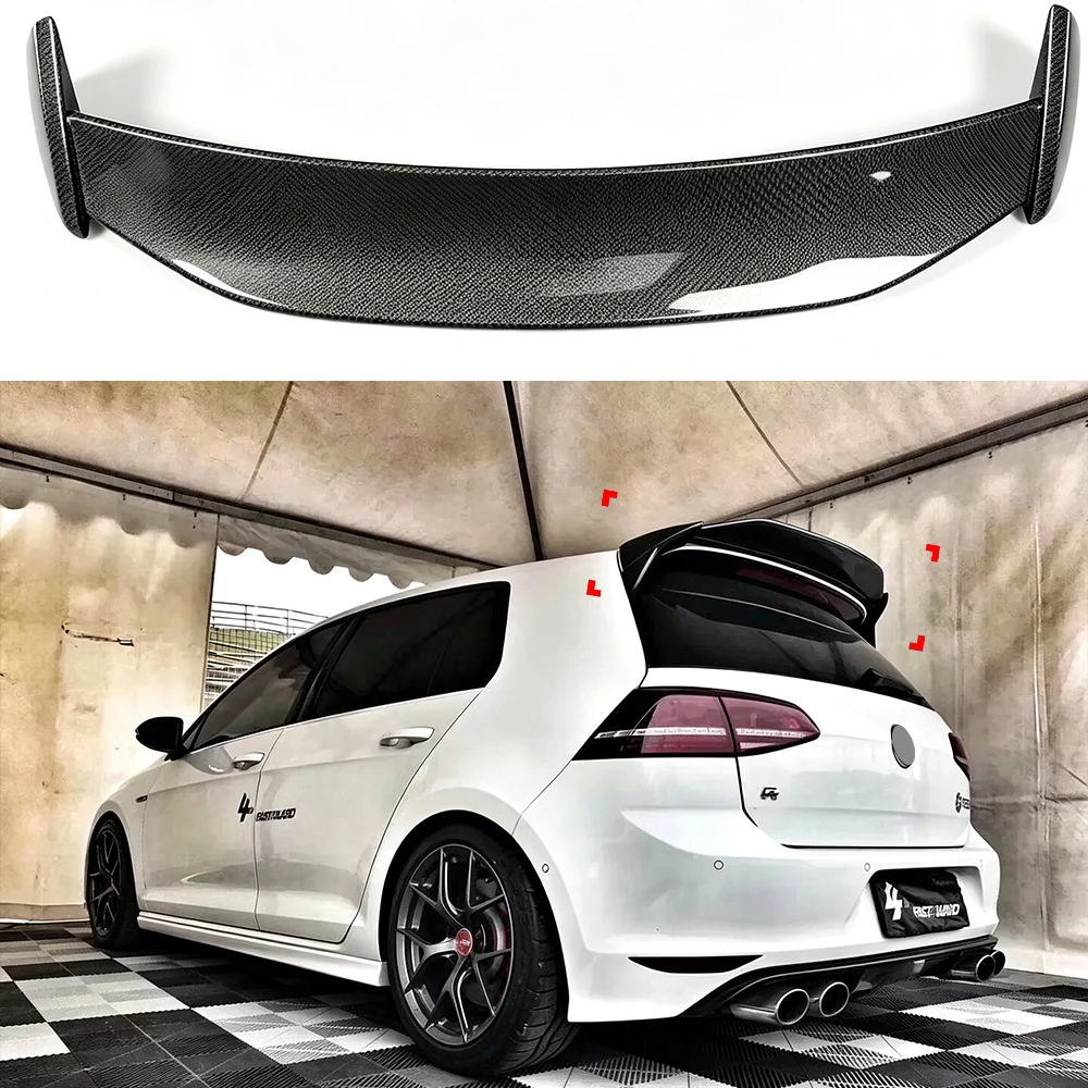 Aspec Style Rear Roof Spoiler For VW Golf MK7 MK7.5 GTI/R R‑Line 2013‑2020 Hatchback Rear Window Top Wing Car Tuning Body Kits