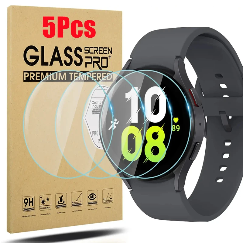 9H gehärtetes Glas Displayschutzfolien für Samsung Galaxy Watch 5 40/44 mm Watch 5 Pro Glass Protecor Smartwatch Anti-Kratz-Folie