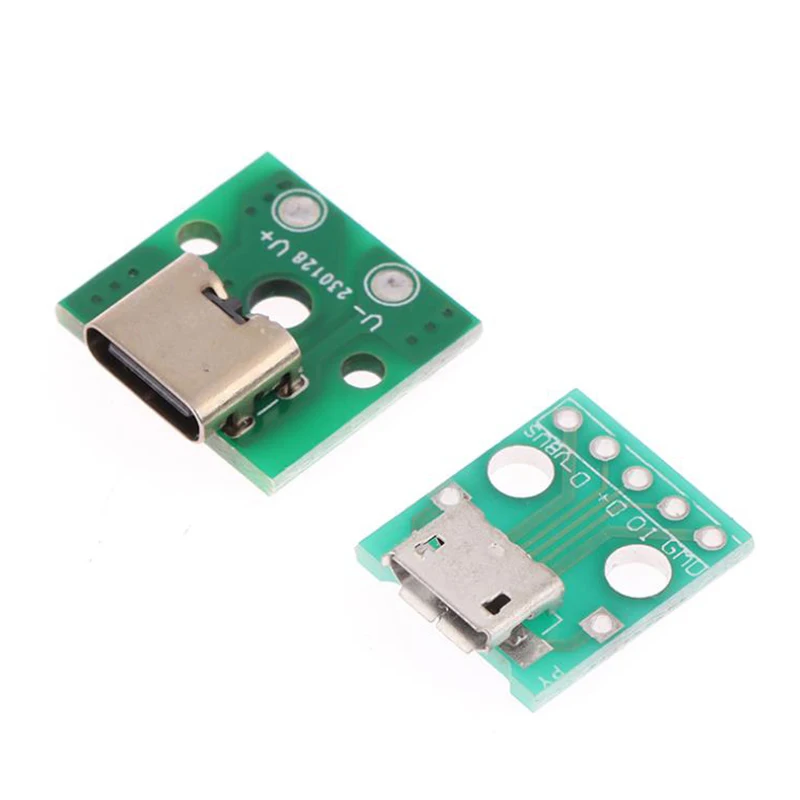 Micro USB Tipo-C Conector Fêmea Jack, Porta de carregamento, soquete com placa de fixação, alta qualidade, novo, 1pc