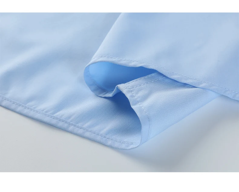 Herren-Hemd mit Hoher Dehnbarkeit, Langärmliges Schwarzes Knitterfreies Eisseide-Hemd für Frühling und Herbst, Elastisches Business-Hemd in Übergröße – Detail 11