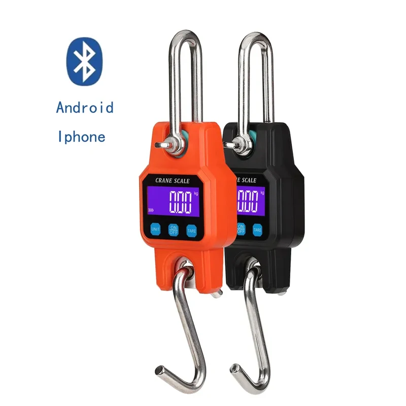 

Portable Industrial Crane Scale Blue Tooth Digital Hanging Scale 300kg USB Rechargeable for Heavy Duty Crane scale