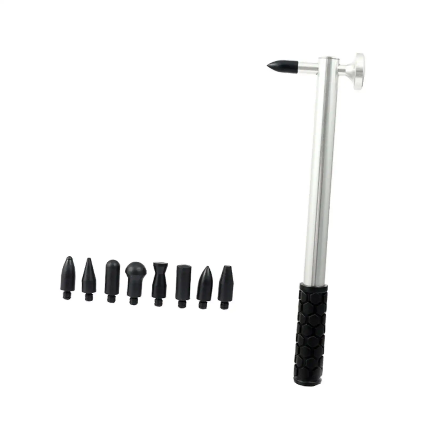 Aluminum Dent Hammer with Knock Down Head Heavy Duty Convenient Use Tap Down Tools Set for Small Dents Imperfections Garage