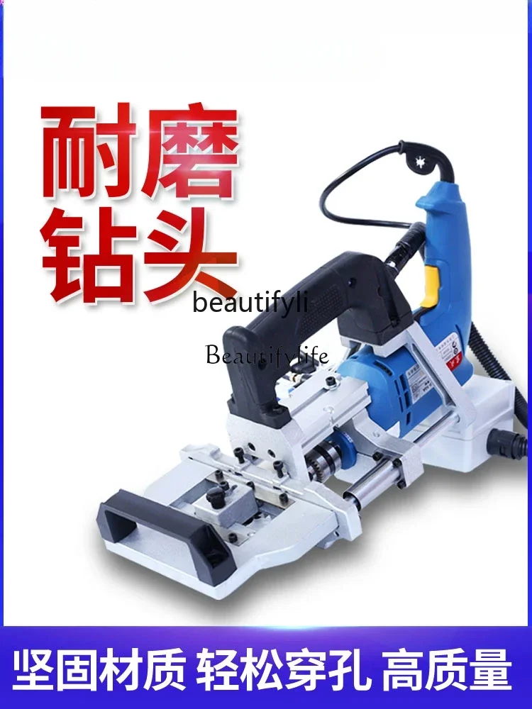 Portable Side Hole Machine Horizontal Drill Woodworking CNC Cutting Machine Three-in-One Plate Furniture Punching Machine