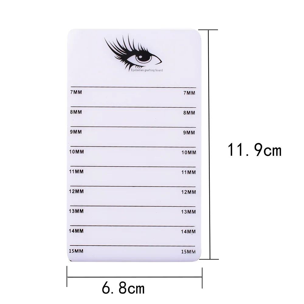 200 pz all'ingrosso innesto ciglia tabellone bianco acrilico ciglia scala bordo ciglia ausiliario di alta qualità