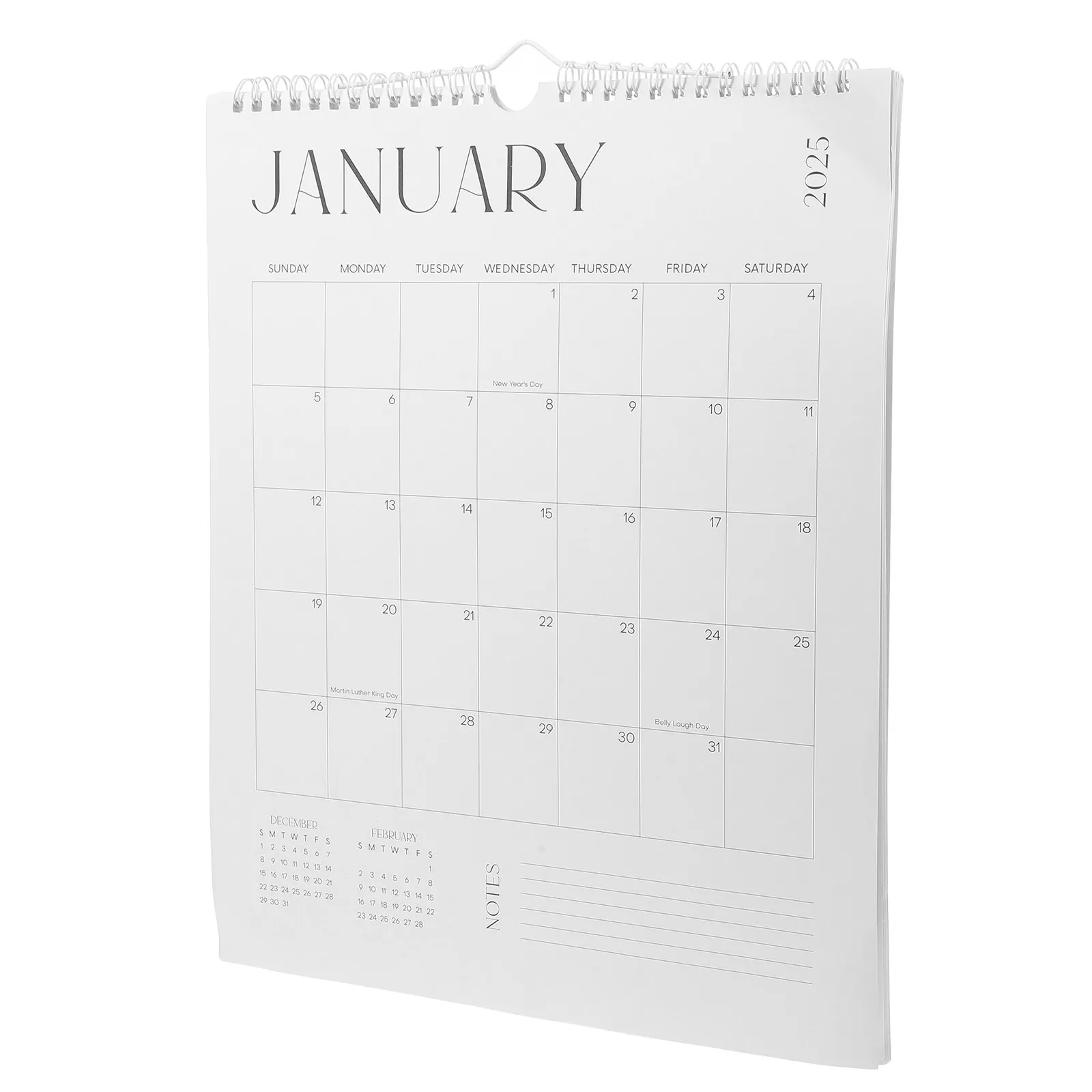 

English Hanging Wall Calendar 18 Month Minimalist Design Jan 2025 to Jun 2026 Monthly Organizer for Home Office Classroom