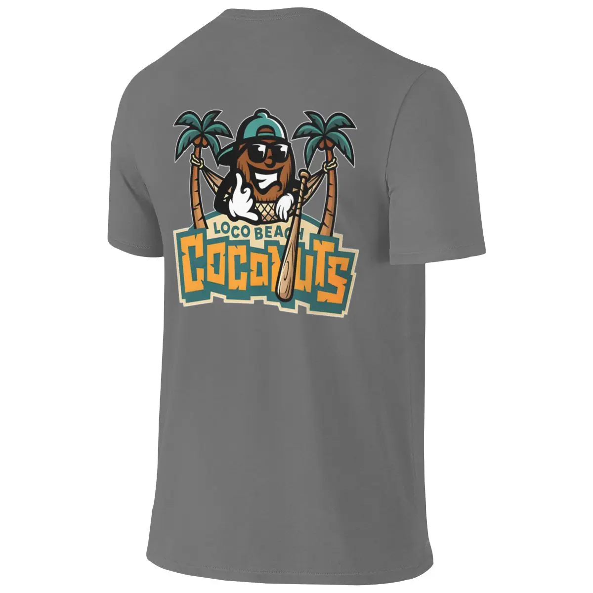 Loco Beach Coconuts Baseball Simple Reversible T-shirt Sweet Girl Girlish Feeling Quick-Drying Basic Tee