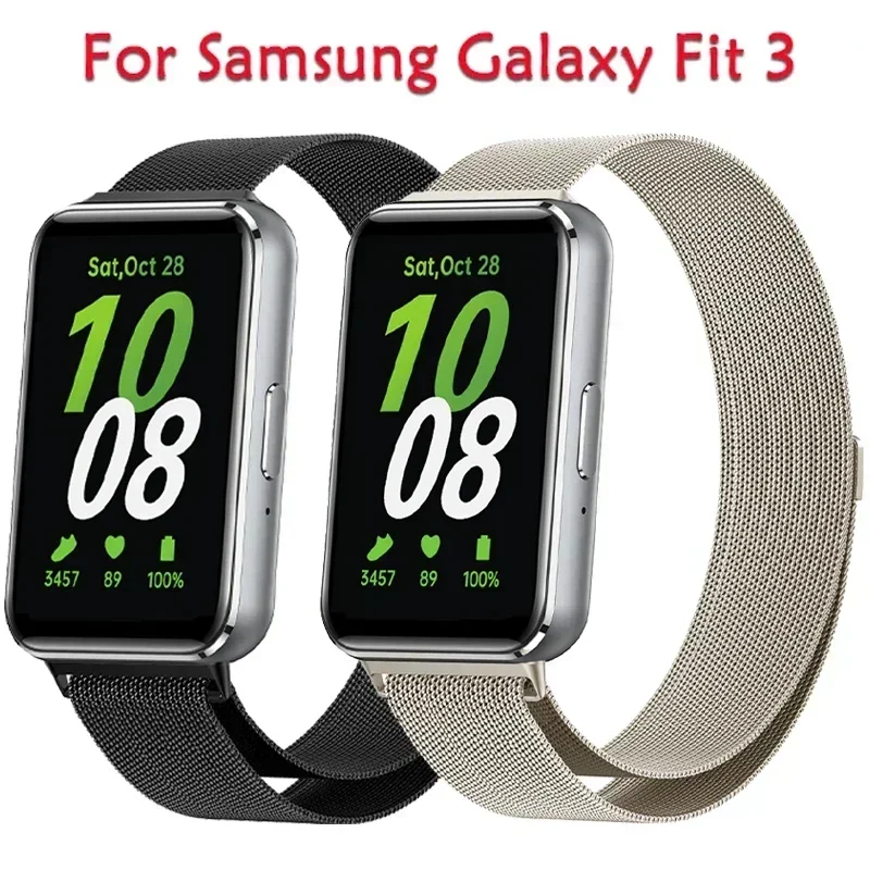 Edelstahlarmband für Samsung Galaxy Fit 3 Smart Watch Band Milanese Loop Magnetarmband Armband Fit 3 Handgelenk Fall