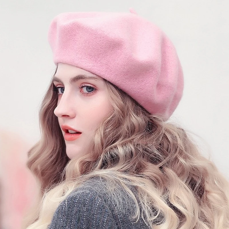 Fashion Solid Berets for Women Autumn Winter Warm Hat French Style Plain Caps Outdoor Walking Climbing Casual Hats Colorful 1Pc