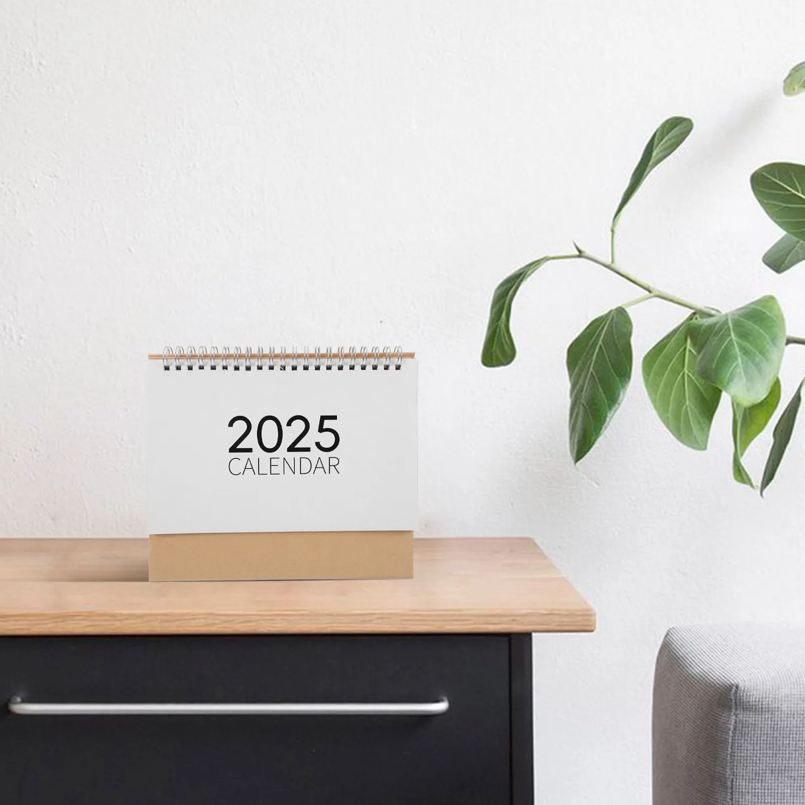 2025 Desk Calendar Flip Style Standing Desktop Monthly Calendar Simple Adorable Design Space Saving Modern Office Home Decor