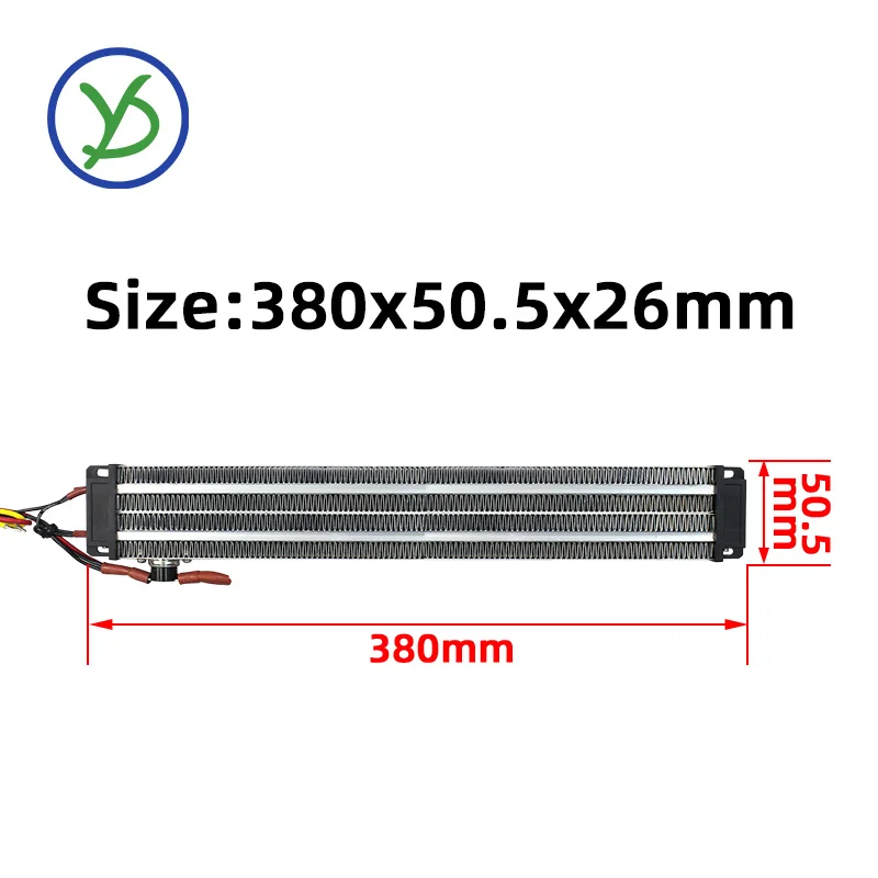 220V 2000W constant temperature PTC ceramic air heater Insulated 336A2 380*50mm