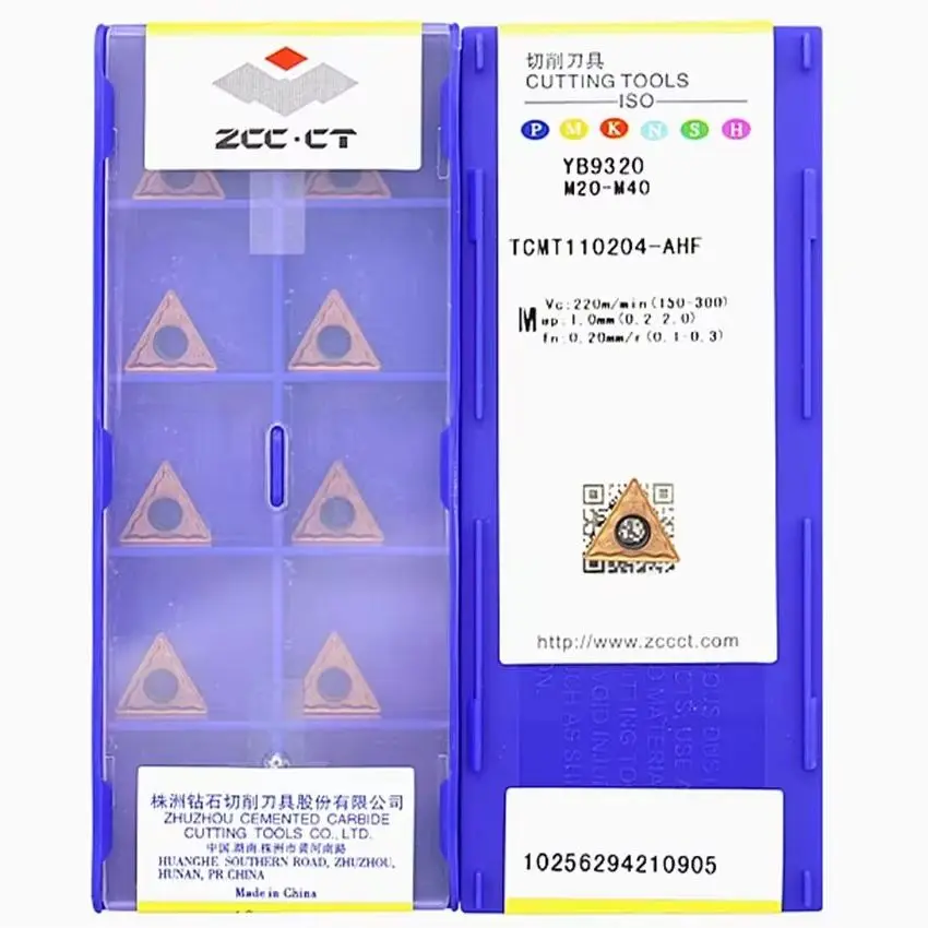 

TCMT110204-AHF YB9320/TCMT110208-AHF YB9320/TCMT110204-AHF YB6315/TCMT110208-AHF YB6315 ZCC.CT CNC carbide inserts turning tools