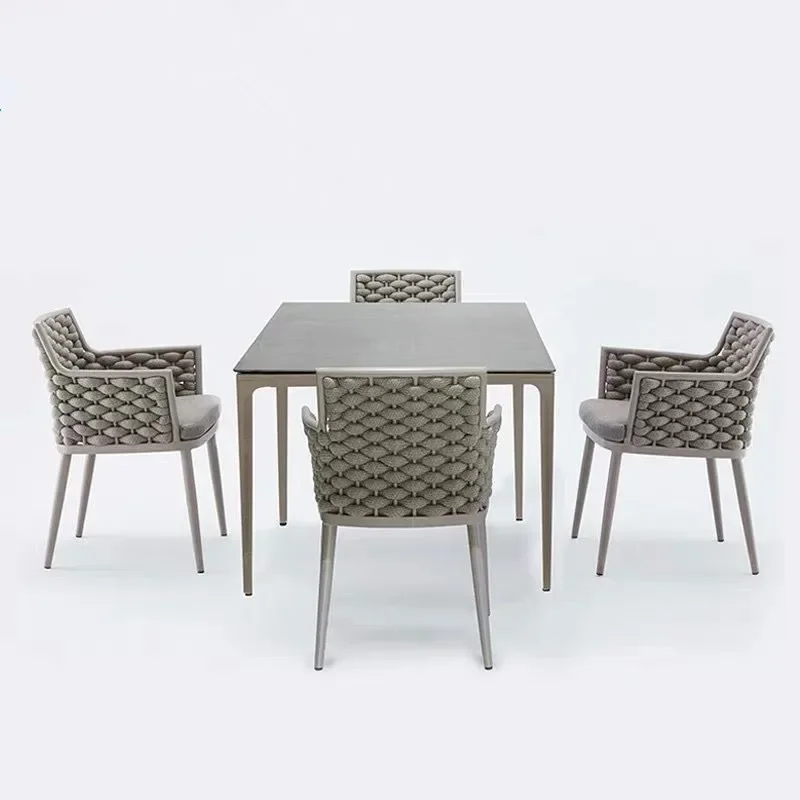 Simple creative terrace outdoor leisure rattan table and chair combination