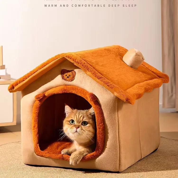 Cat and dog house, warm in winter, small dog, cat and dog, universal in all seasons, removable and washable, dog house, cat bed,