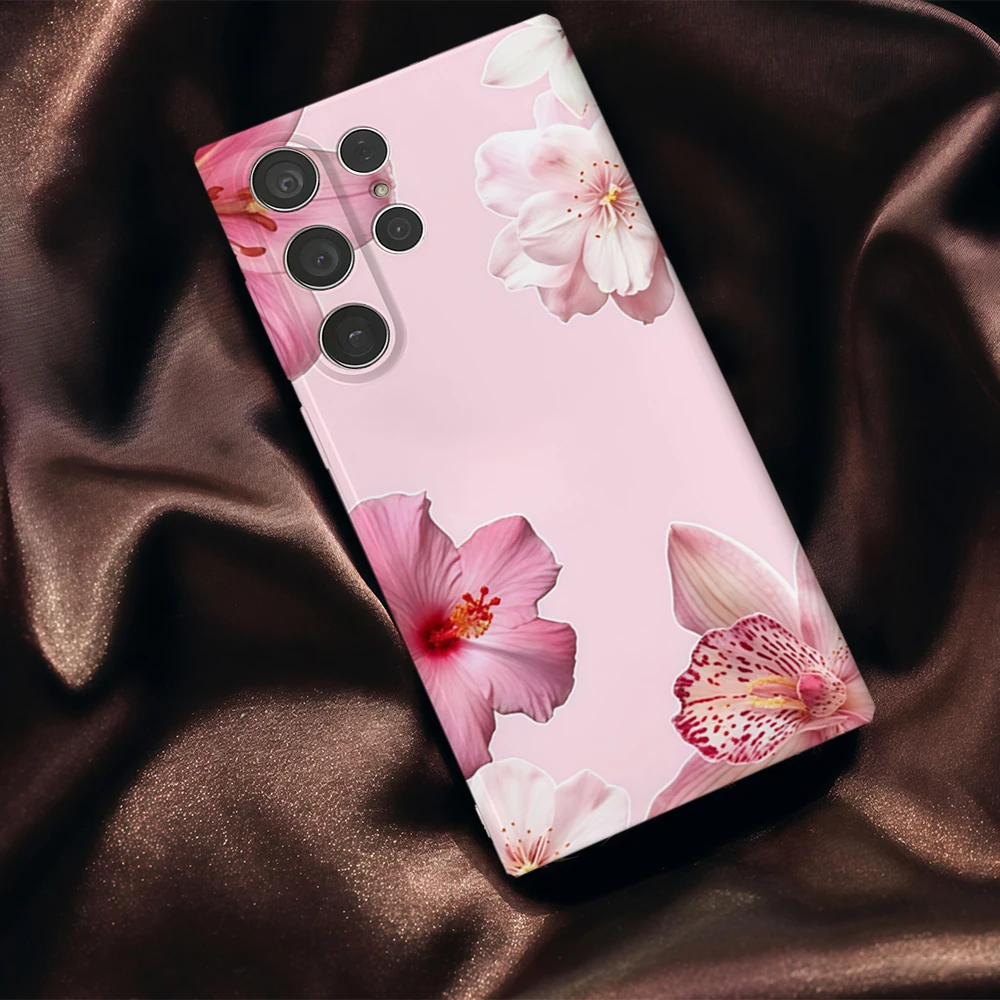 123 حافظة لهاتف سامسونج جالاكسي S25 S24 S23 S22 Ultra Plus A35 A55 A15 لامعة HD غطاء صلب فيلم شل