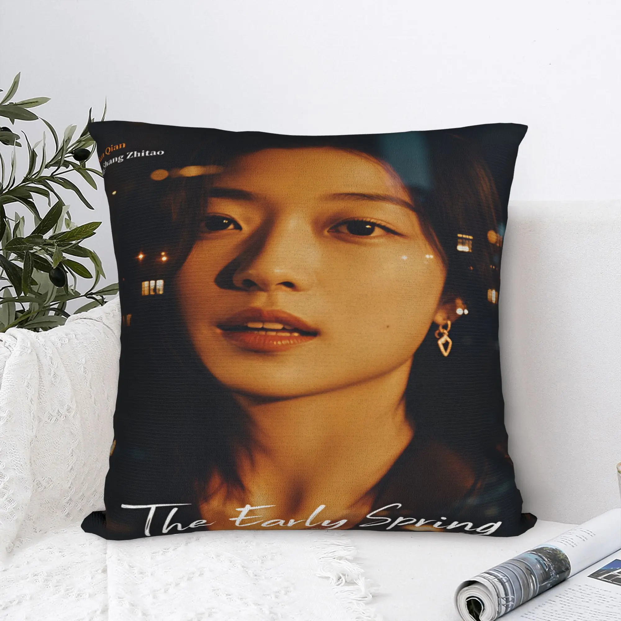 Pillow Case The Early Spring Soft C Drama Pillow Cover For Living Room Chair Retro Trendy Pillowcases