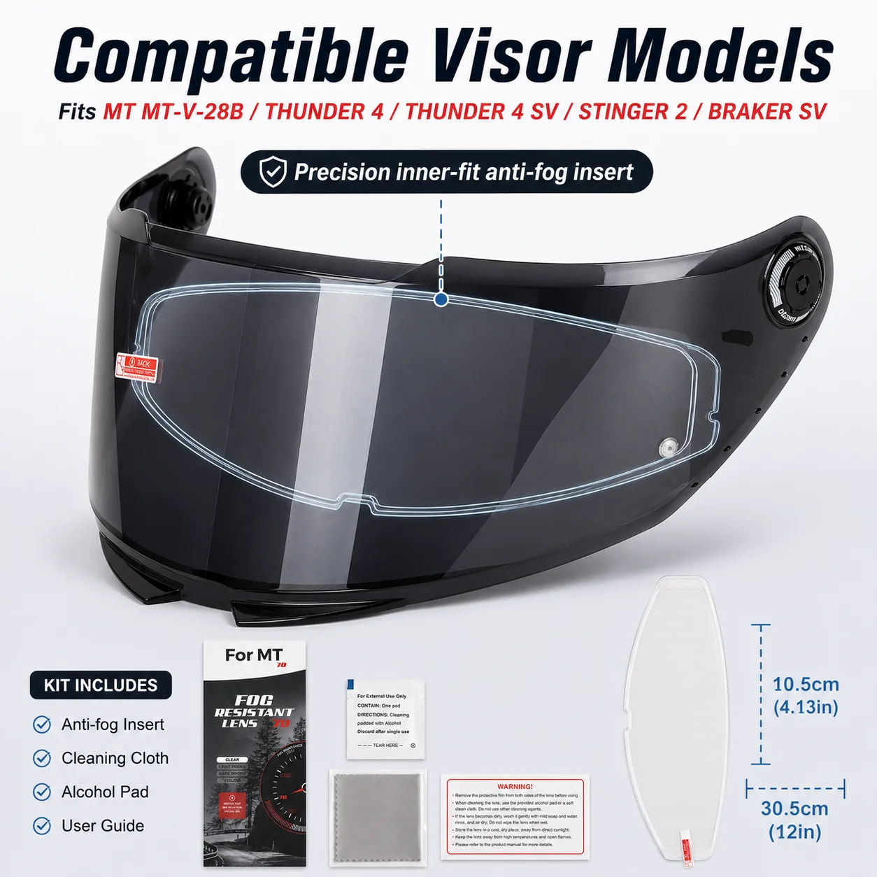 Film For MT THUNDER 4 SV STINGER 2 MT-V-28B Breaker SV Anti Fog Film Sticker Film Motorcycle Helmet AccessoriesV