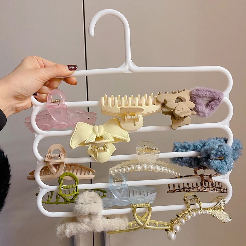 Hair Claw Storage Rack Organizer Large Capacity Headband Holder Wall Hanging Hairpin Hanger Space Multifunctional Storage Rack