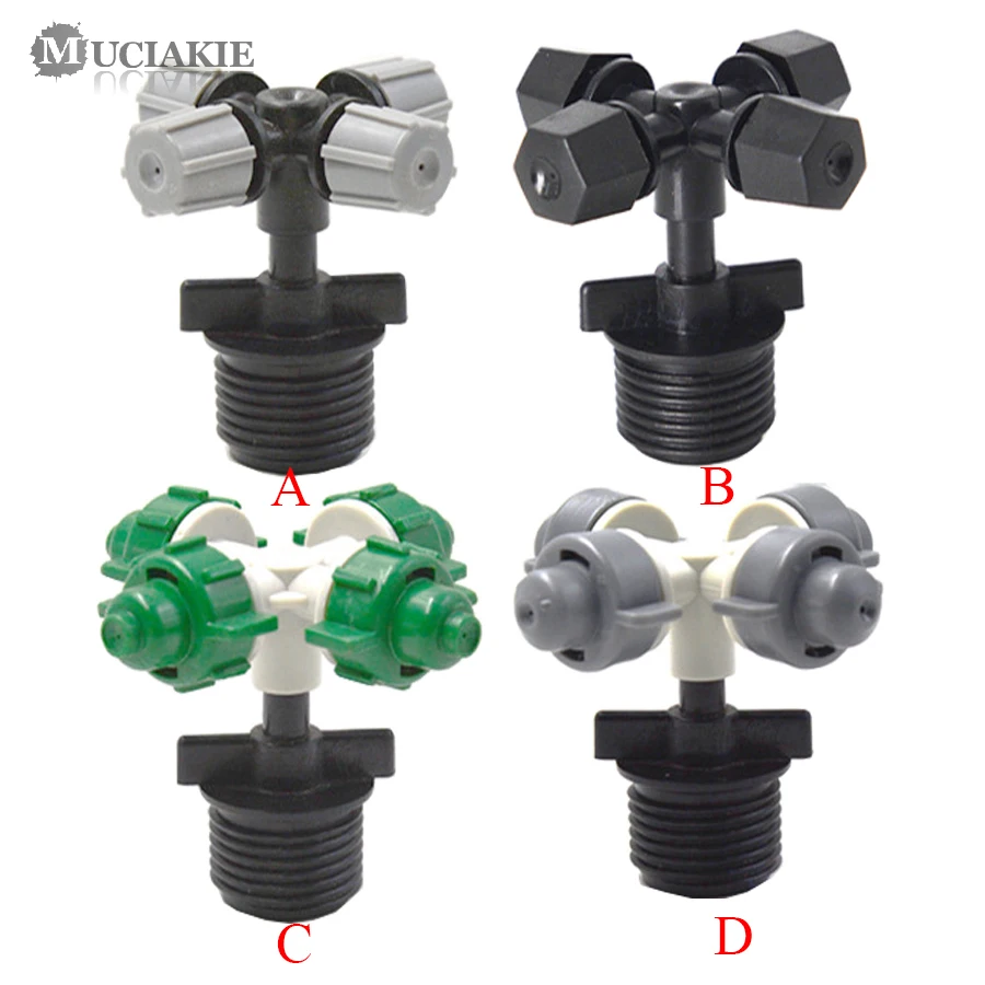 MUCIAKIE 1 шт. аэрозольный распылитель с крестовым разбрызгивателем с наружной резьбой 1/2 дюйма для садового тепличного орошения