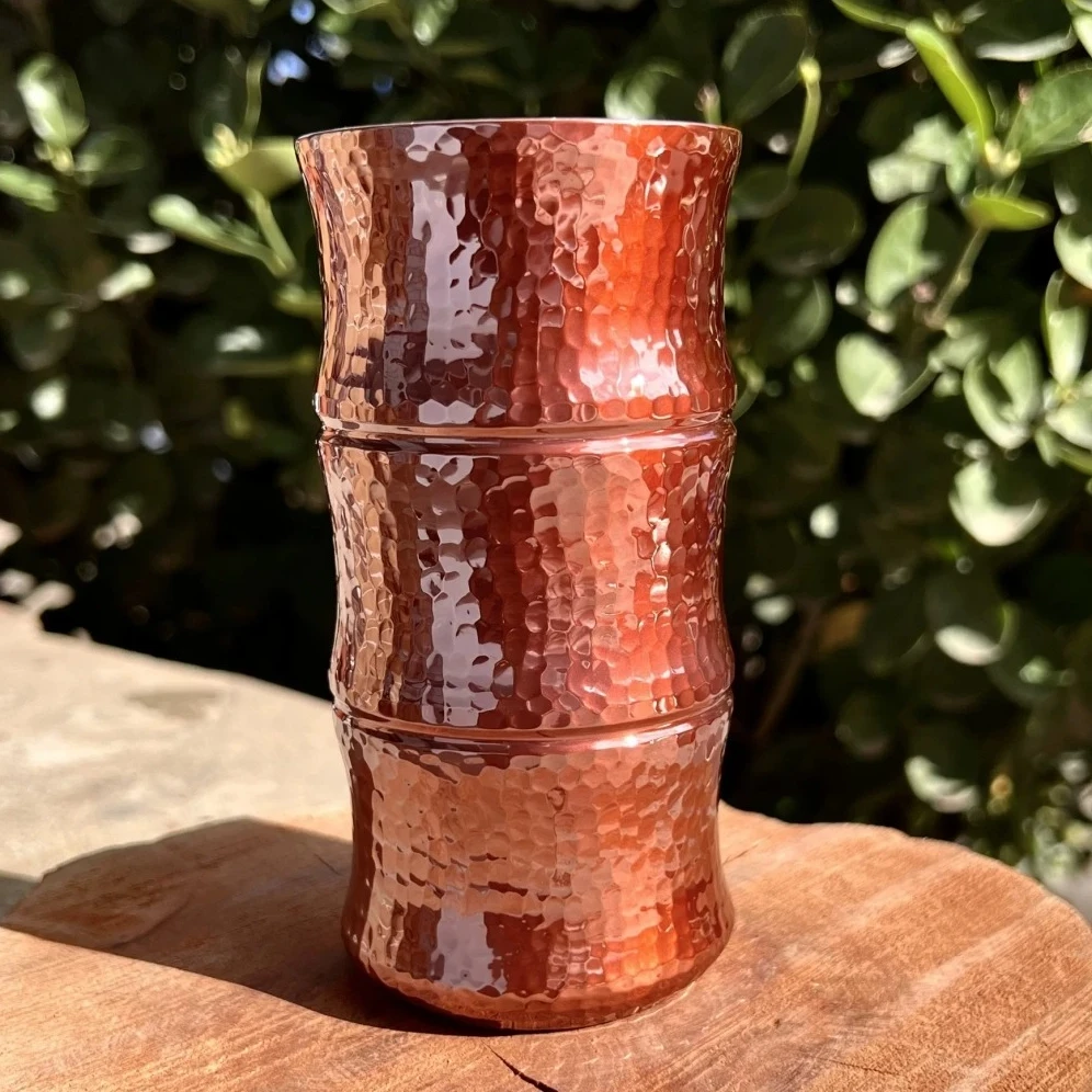 Mule Copper Mug - 수제 순수 구리 커피 머그잔 대나무