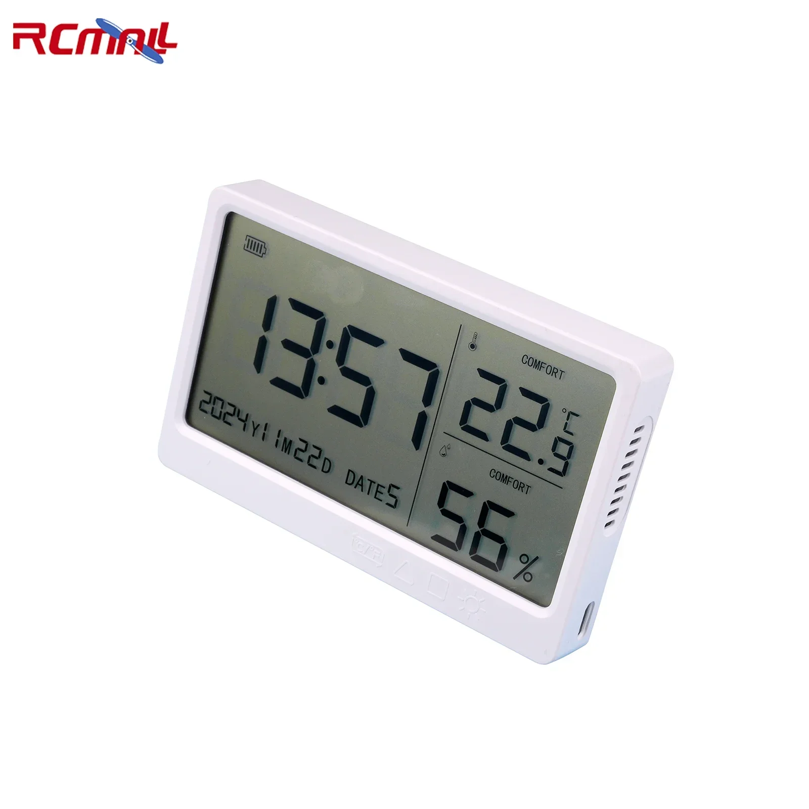 Electronic High-Precision Temperature and Humidity Meter, Indoor Rechargeable Digital Humidity Instrument Dry and Wet Detector