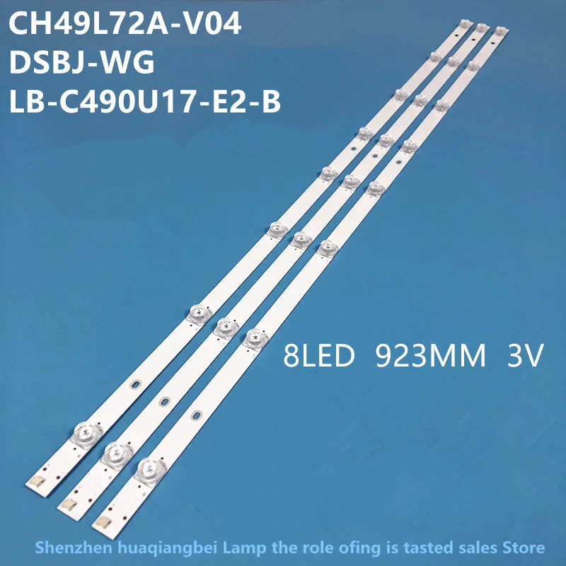 FOR Changhong aobaoli 49X88 CH49L72A-V04 CRH-ZS49U130300803788REV1.1  8LED  923MM  3V 100%NEW  LCD TV backlight bar