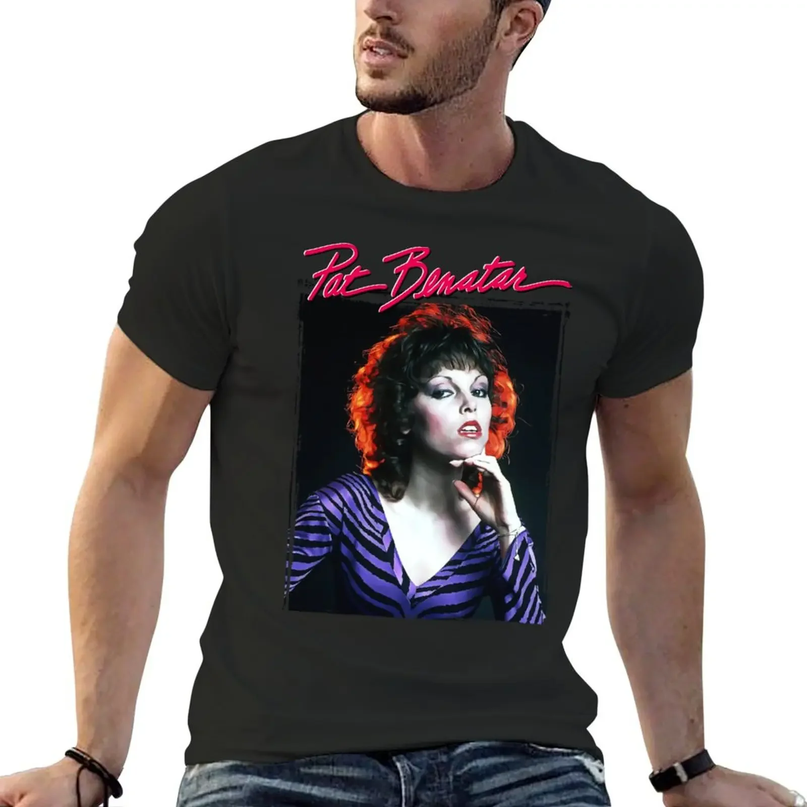 Pat Benatar T-Shirt sweat rapper graphic tees oversized anime clothes mens t shirts pack