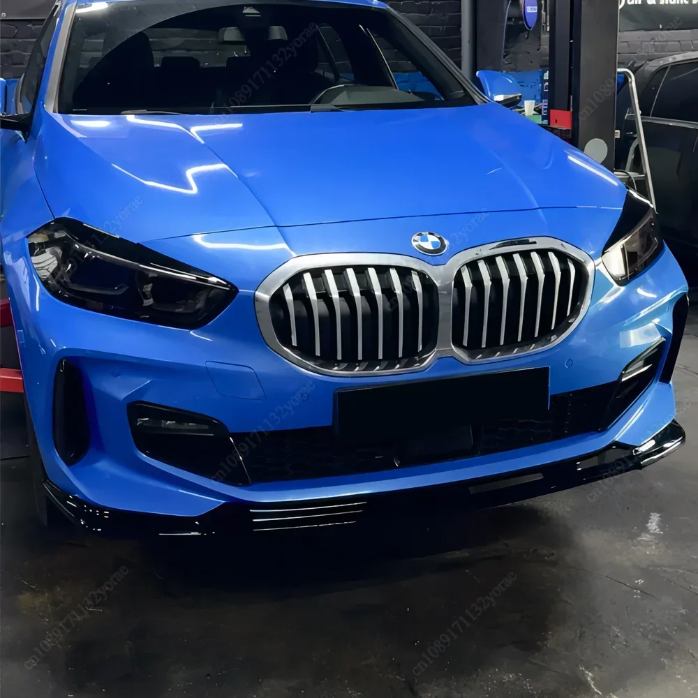 For BMW 1 Series F40 M-Sport 118i 120d 128ti M135i xDrive 2019-2024 Front Bumper Lip Diffuser & Side Spoiler Splitter Wind Knife