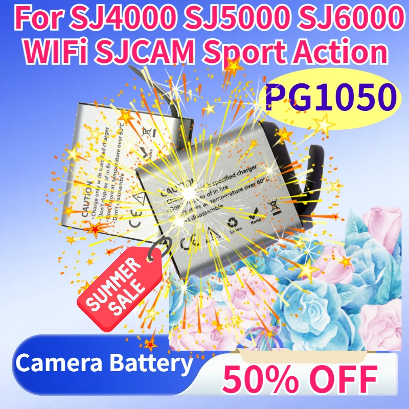 

1350mAh PG1050 Good Quality New Li-ion Battery for SJ4000 SJ5000 SJ6000 WIFi SJCAM Sport Action Camera DV SJ Dedicated Battery