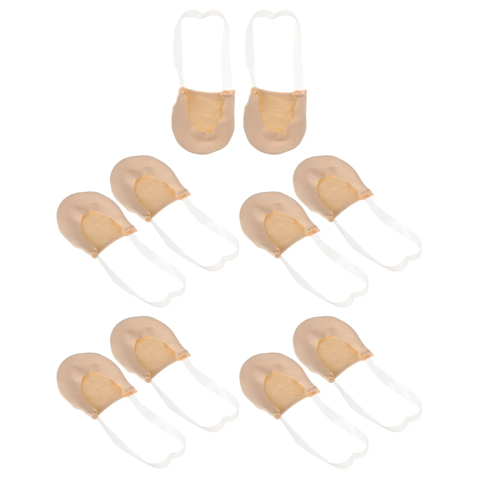 

5 Pairs Anti-slip Sweat-absorbing Women Mouth Liner Cotton Gripper Forefoot Non Slip Invisible Heel Socks For High Heels