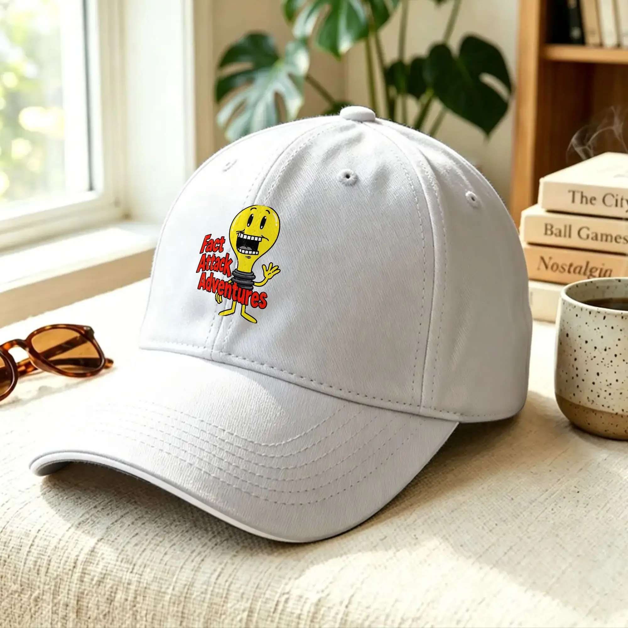 Light Bulb Fact Attack Adventures  Baseball Cap  Fitted Retro Unisex-Teens Hip Hop Hats Dropshipping Print Sports Baseball Caps
