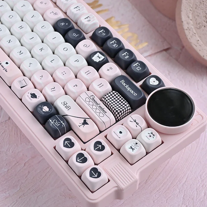 MOA Keycap Set PBT 118 مفاتيح التسامي الحراري البكر أسود أبيض لمفتاح MX 60/64/84/98/108 لعبة لوحة المفاتيح الميكانيكية هدية