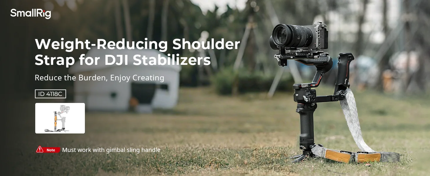 SmallRig RS3 RS4 Gewichtsreduzierender Schultergurt für Sling-Griff für DJI Gimbal Gürtel für DJI RS 4 / RS 3 Pro / RS4 Pro / RS 4 Mini – Detail 1