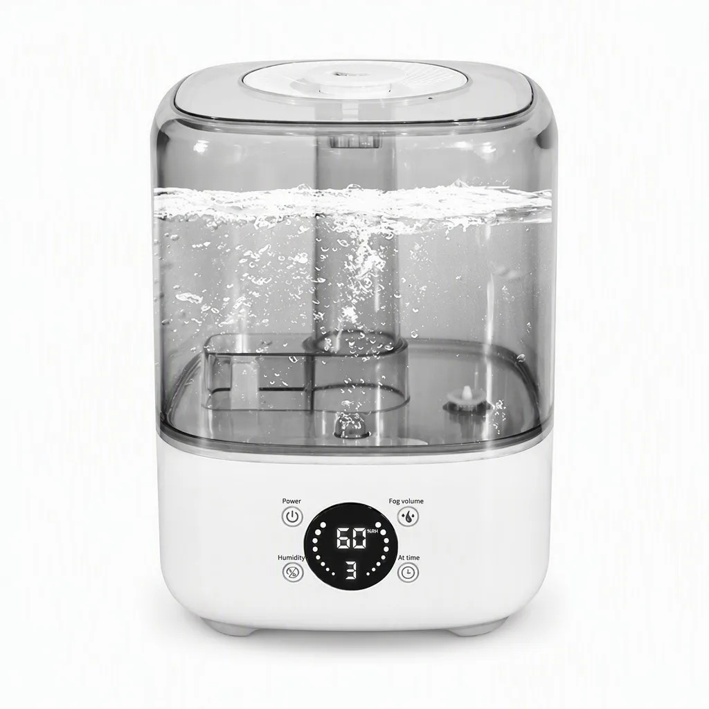 5L Large Capacity Desktop Ultrasonic Humidifier for Home Bedroom Aroma Diffuser and Smart Humidity Monitoring